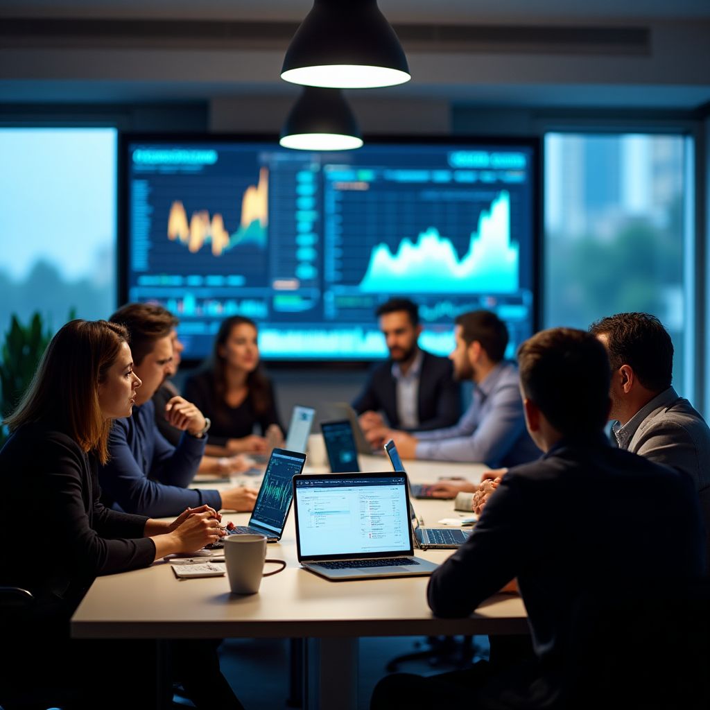 Equipo de FinanChile en reunión